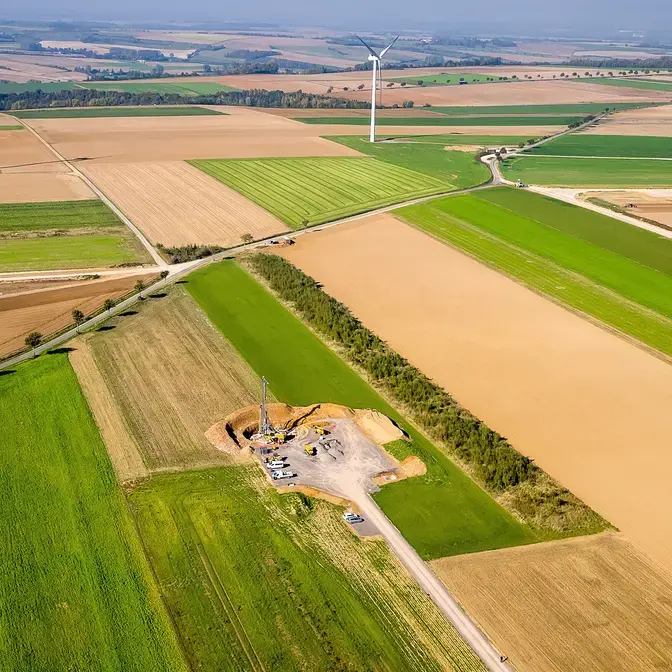 Energie marché image - parc éolien Hannut vue aérienne
