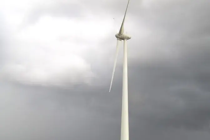 Vue sur éolien
