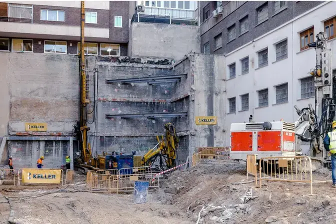 vue sur le chantier