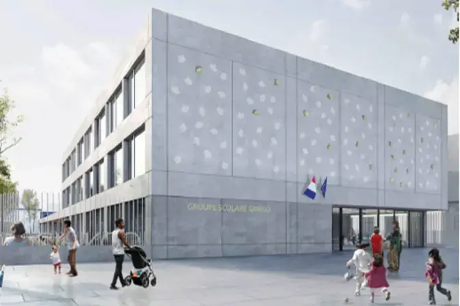 Image architecte sur le projet du groupe scolaire Ginkgo