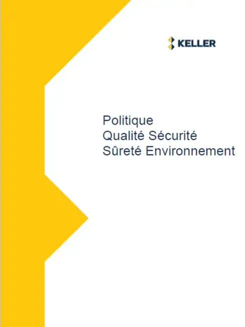 Politique Qualité, Sécurité, Sûreté et Environnement image