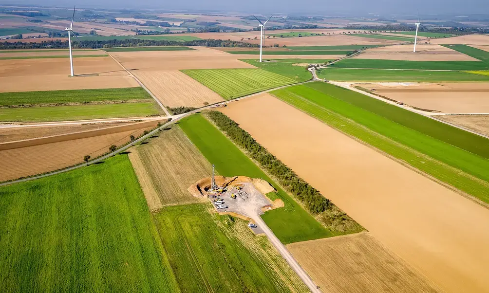 Energie marché image - parc éolien Hannut vue aérienne