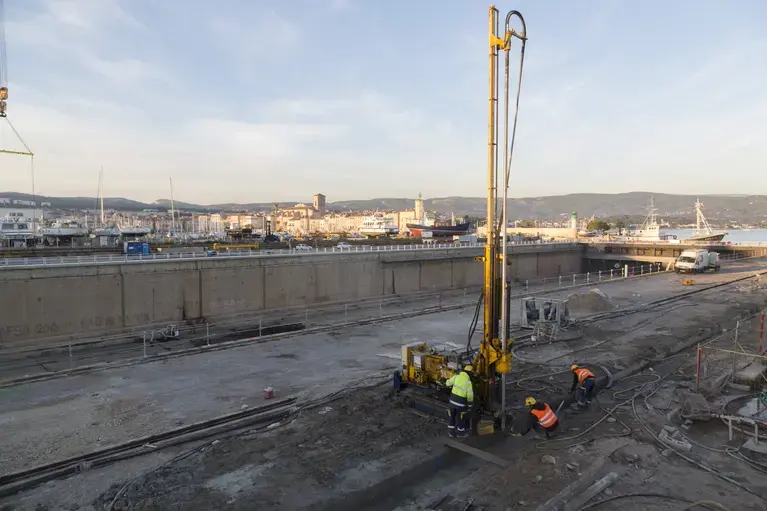 Chantiers Navals La Ciotat, jet grouting vue machine