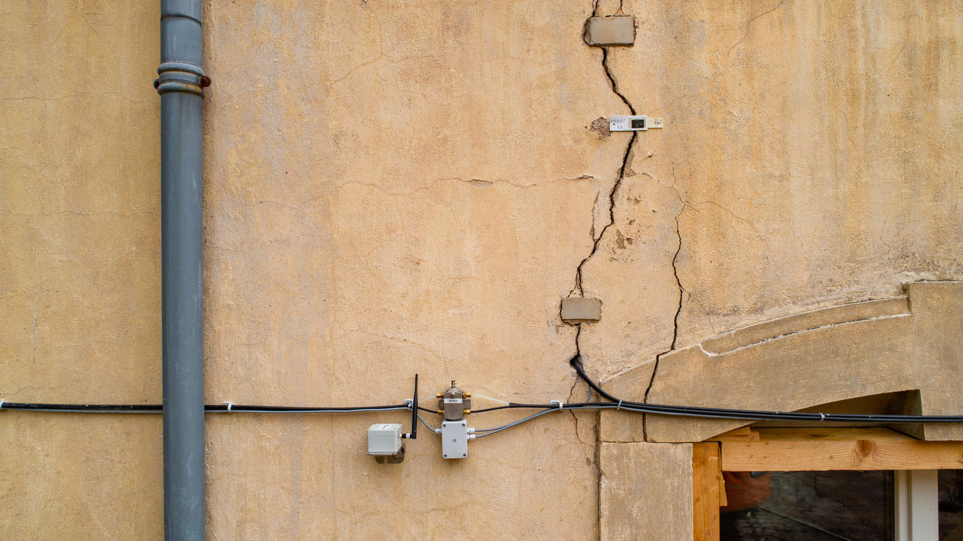 Vue sur les fissures 