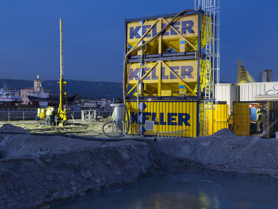 Chantiers Navals La Ciotat, jet grouting vue silos