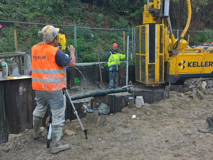 Dévoiement réseau Nanterre, jet grouting vue projet