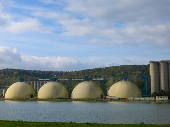 Simarex Petite-Couronne, Pieux en fonte ductile vue silos