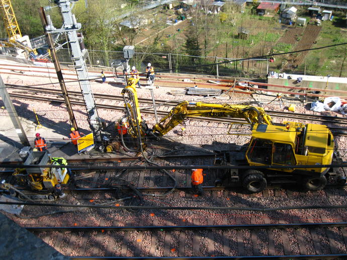 Création micro-tunnels Viaduc de Pulvermühle CHS vue de l'atelier