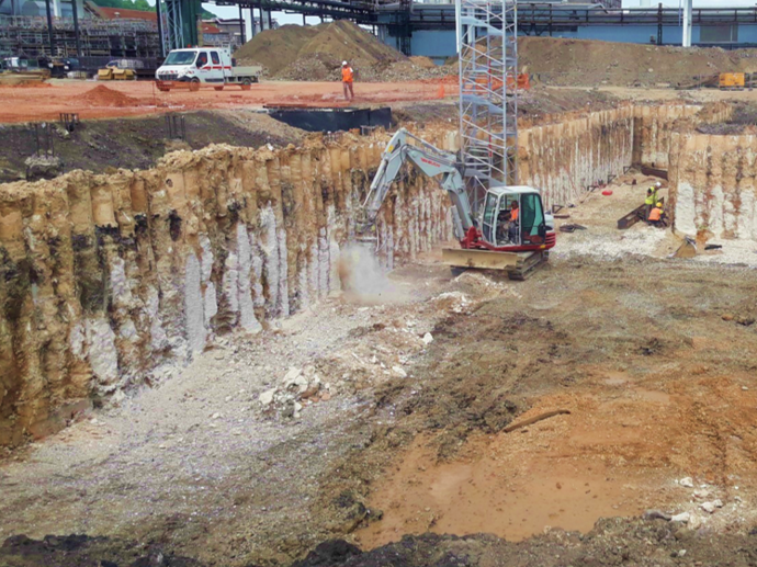 PSA Sochaux, réalisations, vue de la paroi