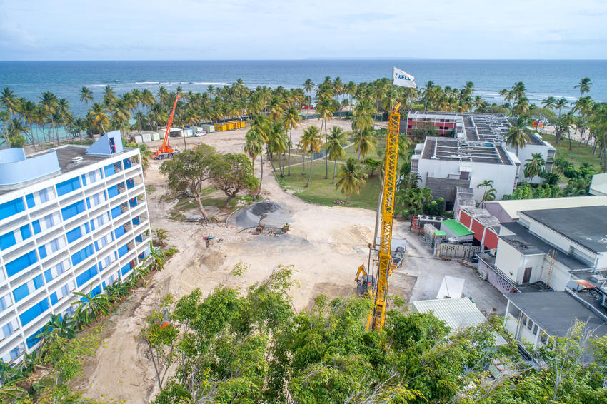 Réalisation de colonnes ballatées sur le site du Club Med