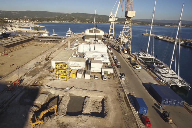 Chantiers Naval La Ciotat, jet grouting vue aérienne